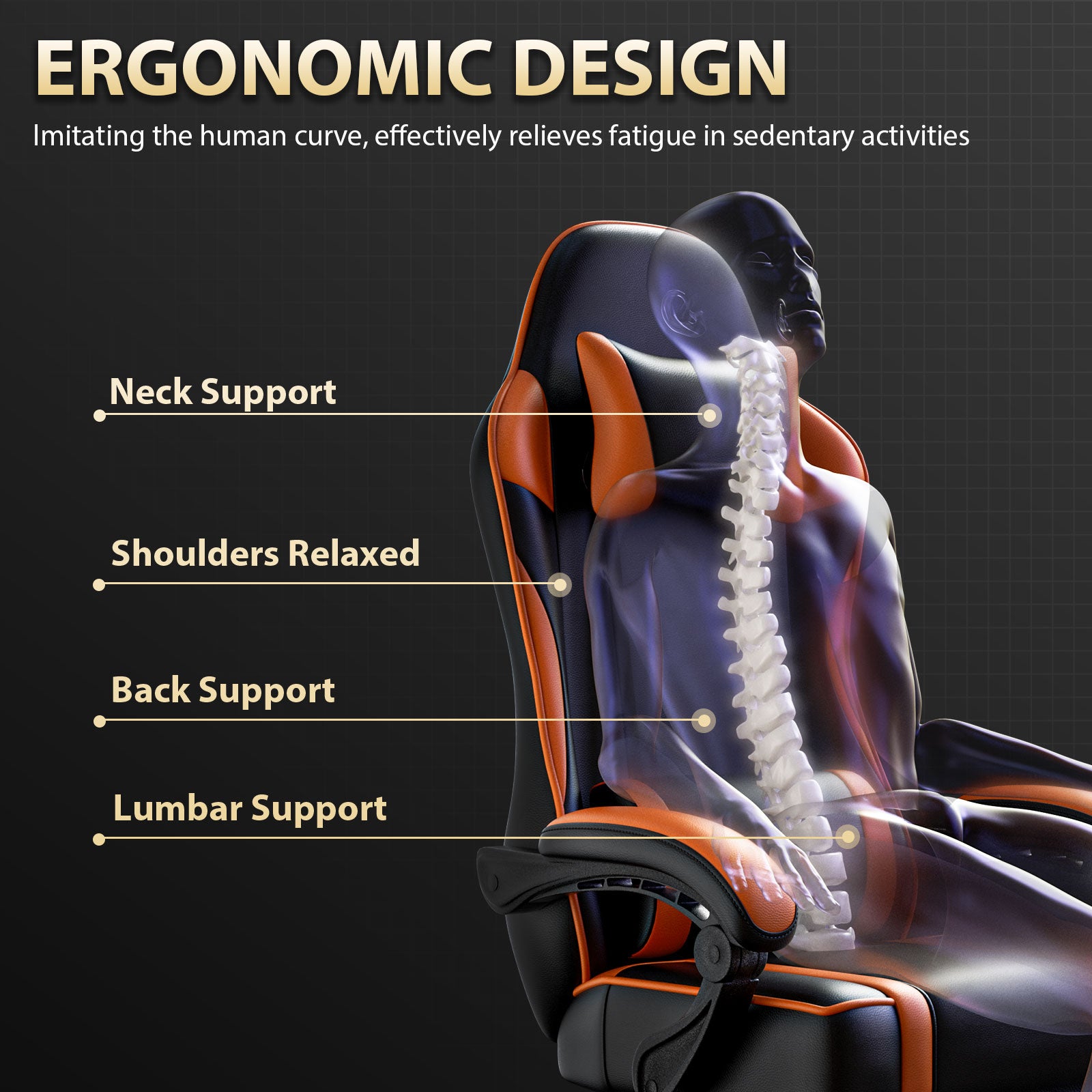 Gaming Chair, Computer Chair with Footrest and Lumbar Support, Ergonomic Video Game Chair with Headrest, Height Adjustable Gamer Chair Office Desk Chair