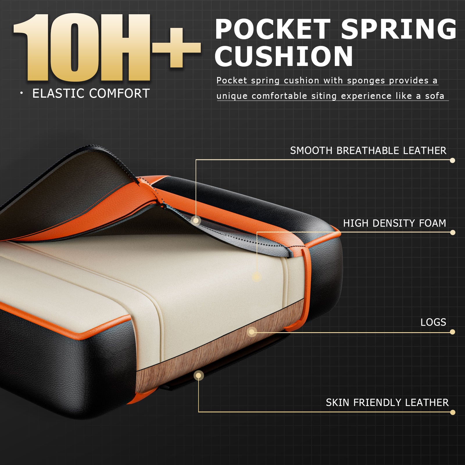 Gaming Chair, Computer Chair with Footrest and Lumbar Support, Ergonomic Video Game Chair with Headrest, Height Adjustable Gamer Chair Office Desk Chair