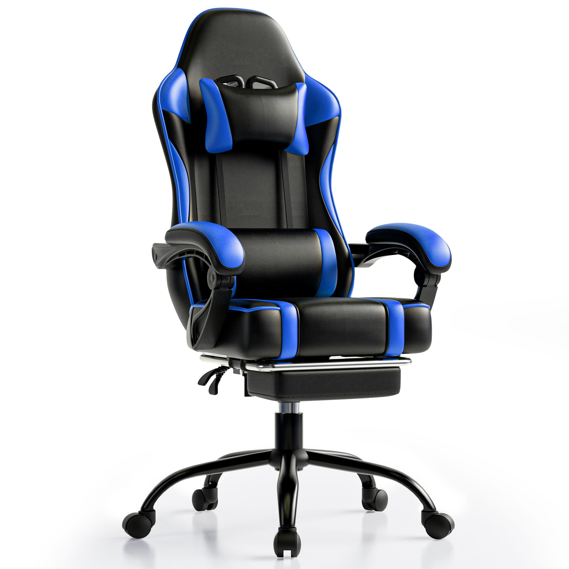 Gaming Chair, Computer Chair with Footrest and Lumbar Support, Ergonomic Video Game Chair with Headrest, Height Adjustable Gamer Chair Office Desk Chair