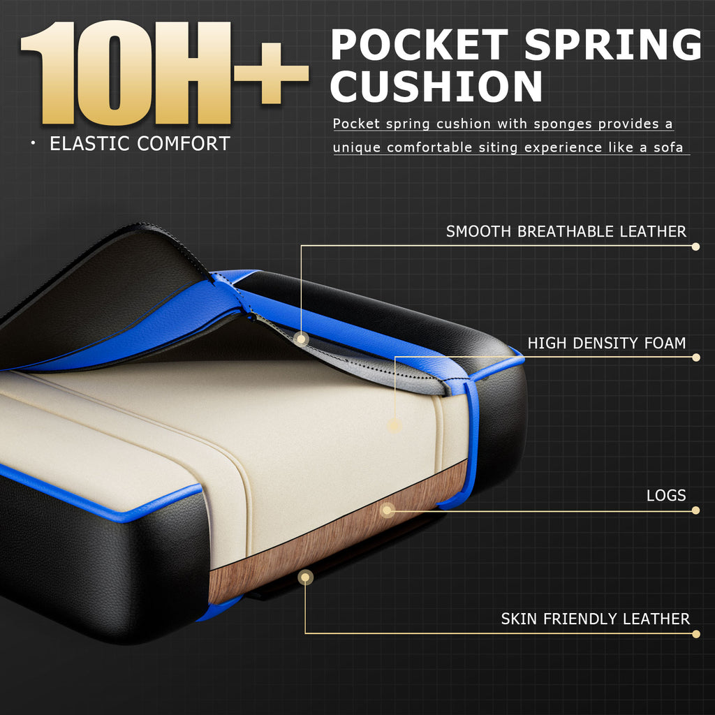 Gaming Chair, Computer Chair with Footrest and Lumbar Support, Ergonomic Video Game Chair with Headrest, Height Adjustable Gamer Chair Office Desk Chair