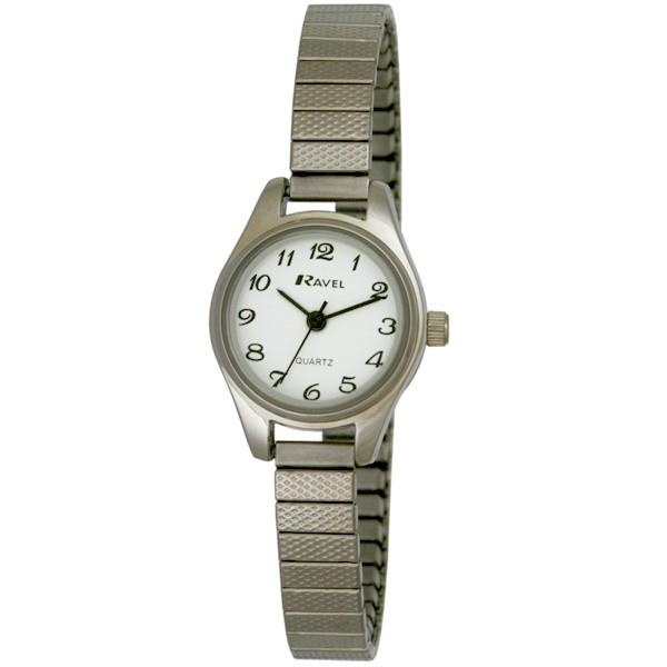 Ravel Ladies Cocktail White Dial with Silver Expander Watch R0207.02.2