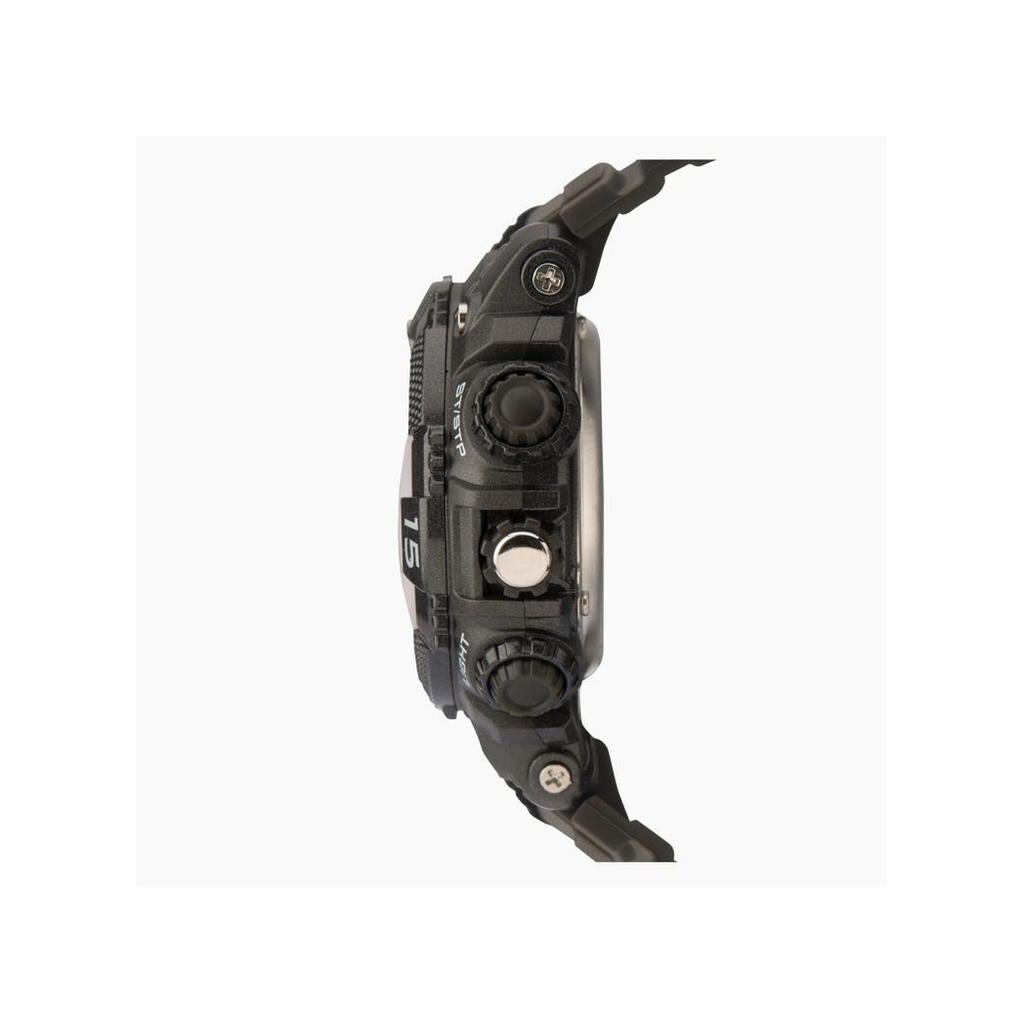 Sekonda Mens Sports Duel time Black Dial & Rubber Strap Watch-1037