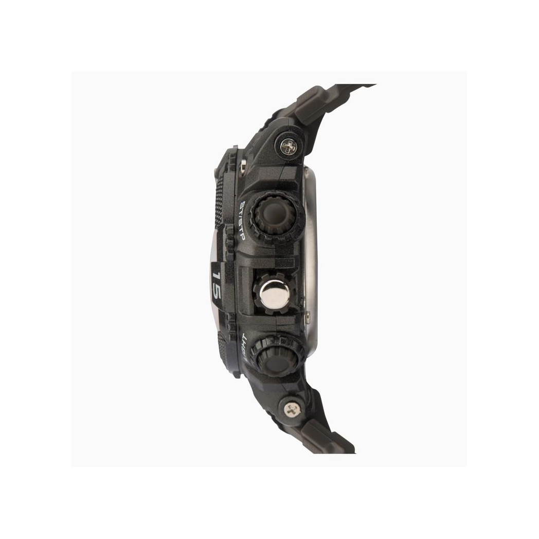 Sekonda Mens Sports Duel time Black Dial & Rubber Strap Watch-1037