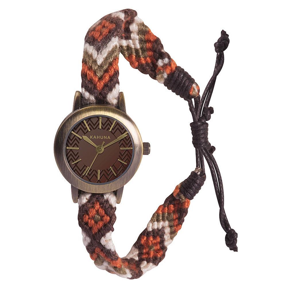 Kahuna Ladies Brown dial with Fabric Strap Friendship Watch KLF-0022L  - CLEARANCE NEEDS RE-BATTERY